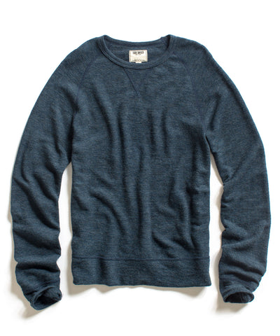 Navy Wool Rib Sweatshirt