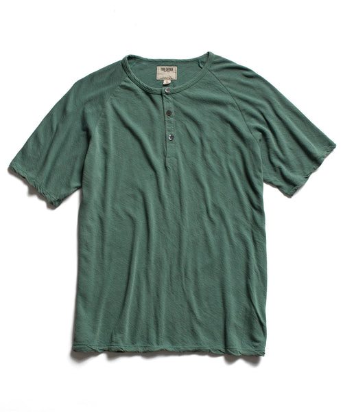 Green Short Sleeve Raglan Henley