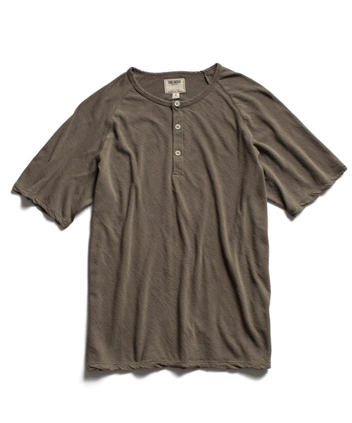 Grey Short Sleeve Raglan Henley