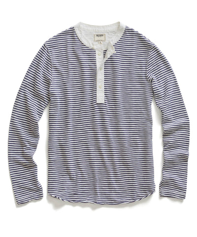 Navy Narrow Stripe Henley