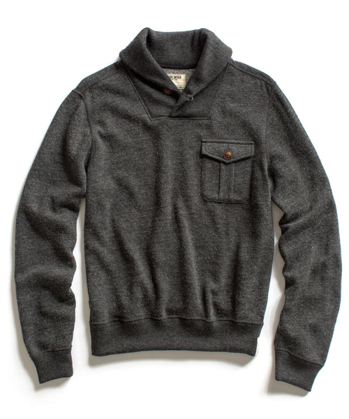 Charcoal Terry Pullover Shawl