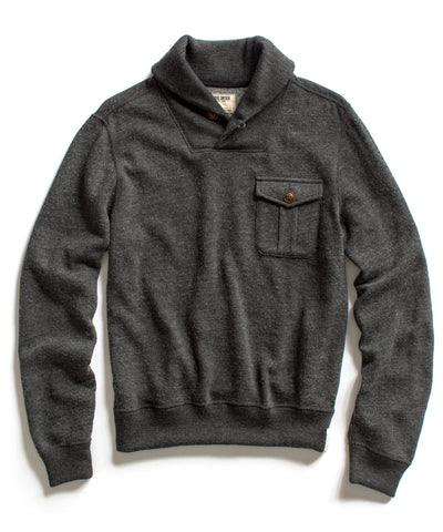 Charcoal Terry Pullover Shawl