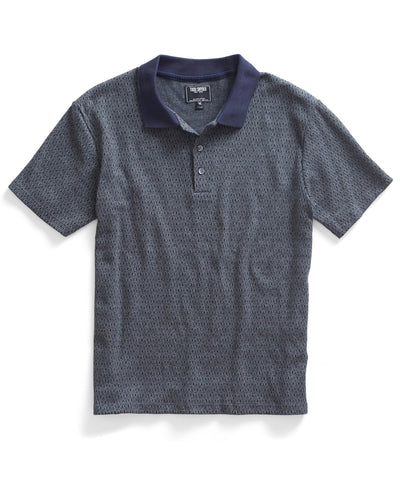 Navy Jacquard Polo