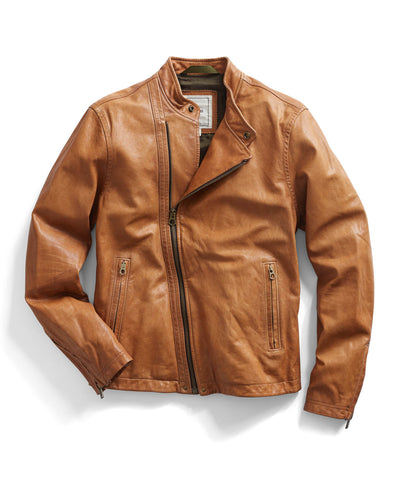 Brown Moto Leather Jacket
