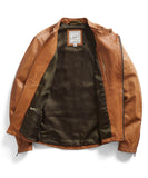 Brown Moto Leather Jacket