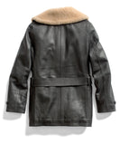 Black Leather Peacoat