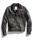 Black Leather Trucker Jacket