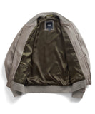 Grey Suede Varsity Jacket