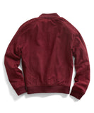 Maroon Varsity Suede Jacket