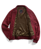 Maroon Varsity Suede Jacket
