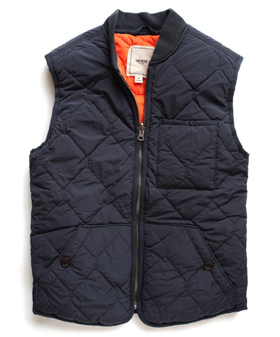 Navy/Orange Reversible Quilted Vest