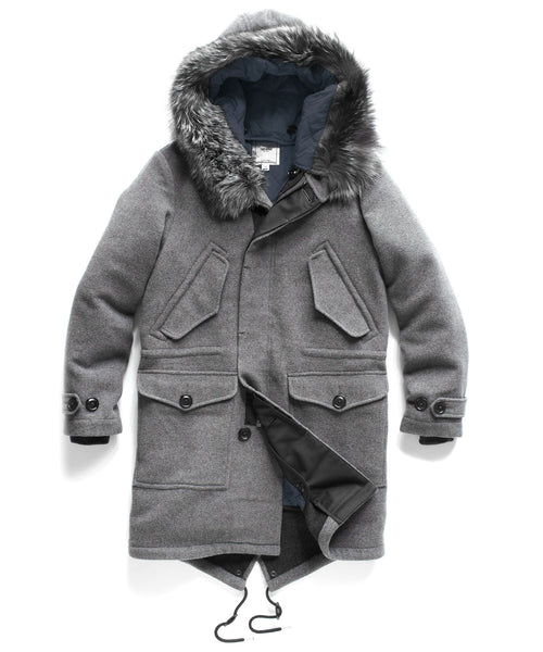 Grey/Navy Fox Fur Marshcoat