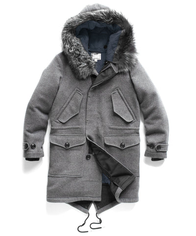 Grey/Navy Fox Fur Marshcoat