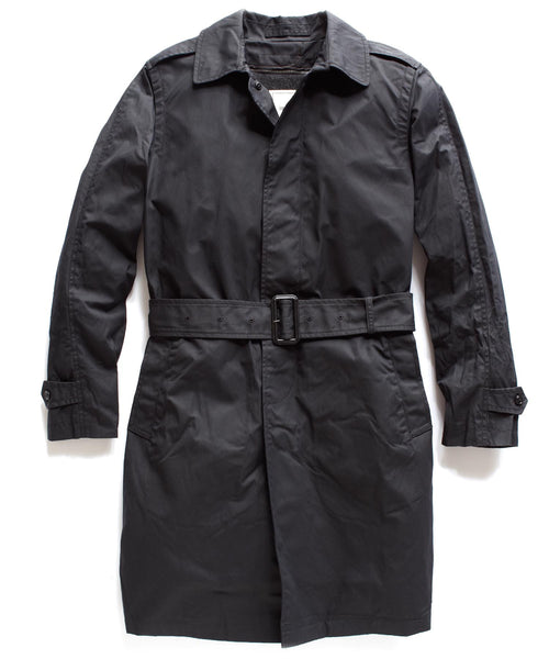 Black Wool Lined Trench Coat