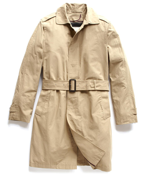 Khaki Wool Lined Trench Coat