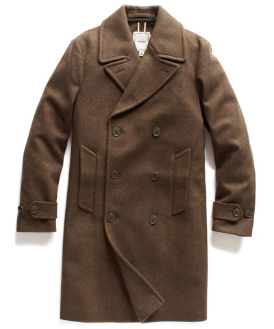 Olive Wool Double Faced Military Coat