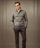 Charcoal Double Face Wool Jean Jacket