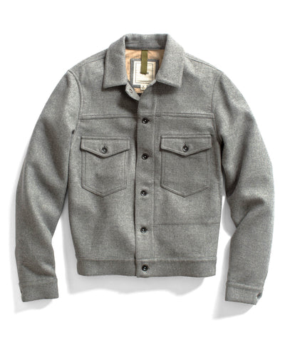Charcoal Double Face Wool Jean Jacket