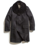 Black Watchmens Coat With Beaver Collar