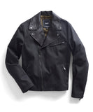 Black Nylon Moto Jacket
