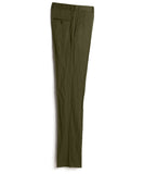 Olive Cotton Metal Suit Pant