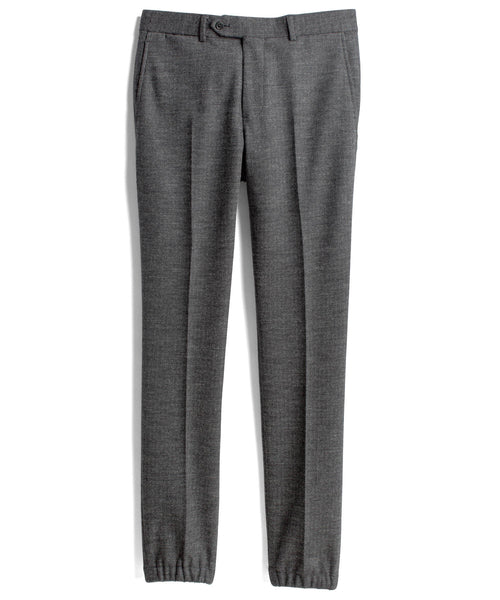 Charcoal Herringbone Suit Pant