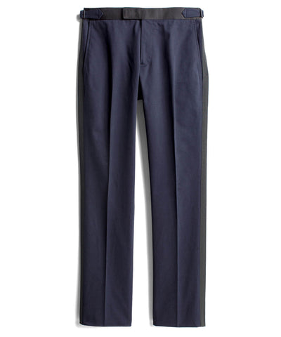 Navy Cotton Tuxedo Pant
