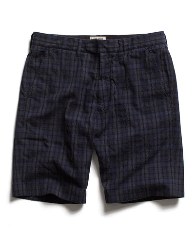 Navy Plaid Club Short
