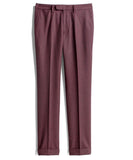 Maroon Wool Tweed Pant