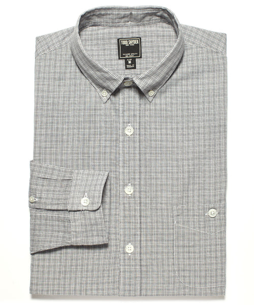 Grey Plaid Sport Shirt