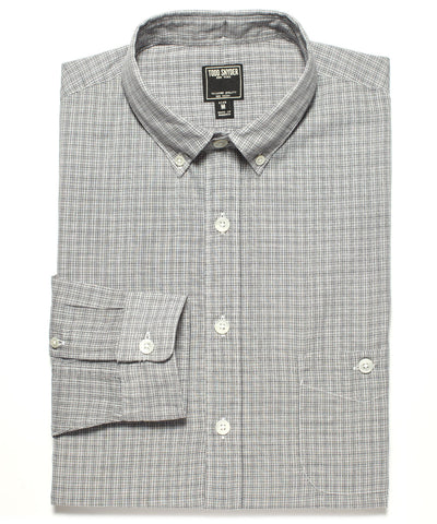 Grey Plaid Sport Shirt