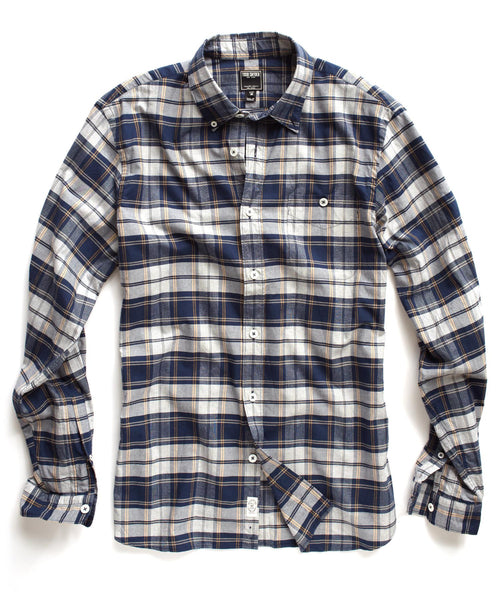 Blue and Yellow Button Down Sport Shirt