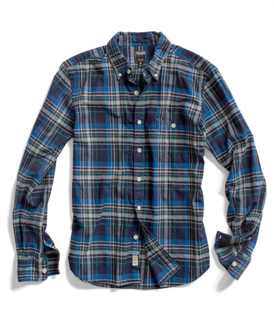 Navy Plaid Sport Shirt
