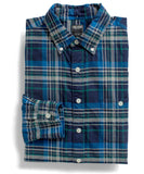 Navy Plaid Sport Shirt