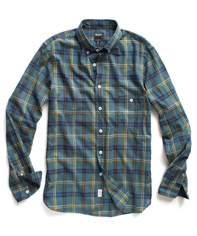 Teal Plaid Sport Shirt