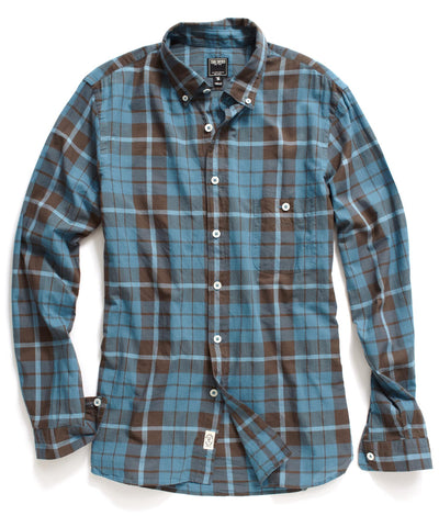 Dark Teal Plaid Sport Shirt