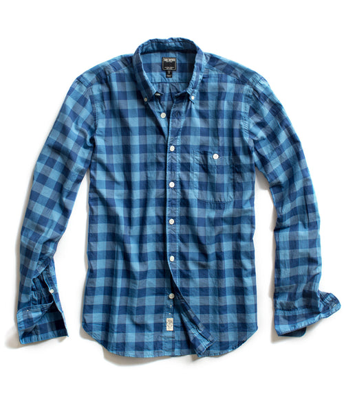 Blue Two Color Gingham Shirt