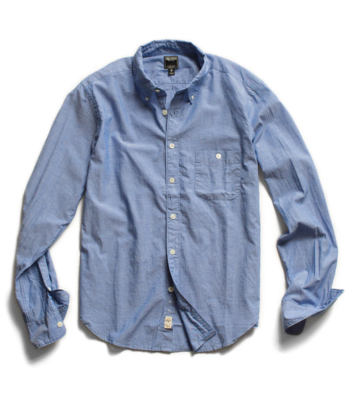Blue Micro Chambray Shirt