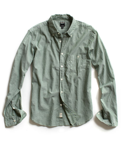Green Micro Chambray Shirt