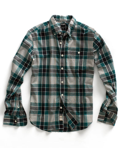 Dark Green Plaid Shirt