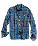 Blue Grey Plaid Sport Shirt