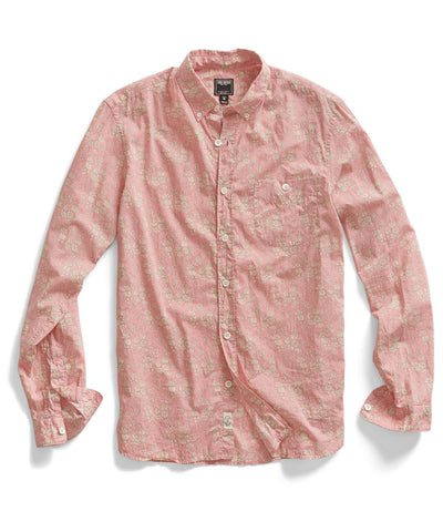 Pink Floral Poplin Shirt 