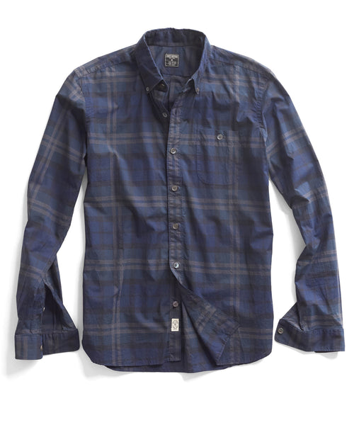 Dark Navy Plaid Shirt