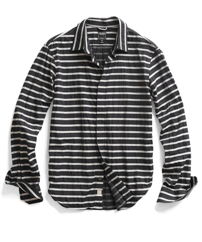 Black Stripe Poplin Sport Shirt