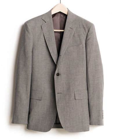 Grey Chambray Wool/Linen Suit Coat