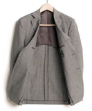 Grey Glenplaid Wool/Linen Suit Coat