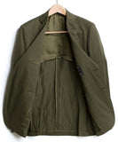Olive Cotton Metal Sport Coat