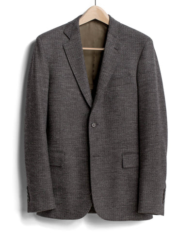 Charcoal Herringbone Suit Jacket