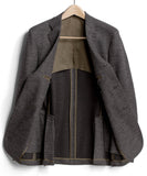 Charcoal Herringbone Suit Jacket