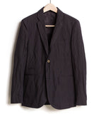 Navy Cotton Metal Blazer